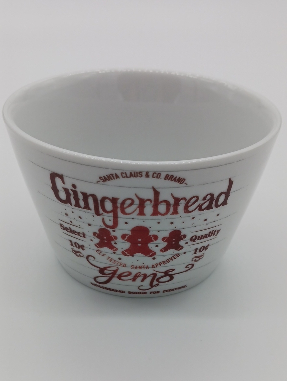 222 Fifth Gingerbread Gems Christmas Small Decorative Ceramic Bowl